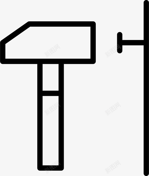 锤子砰建筑图标svg_新图网 https://ixintu.com 实用 建筑 钉子 锤子