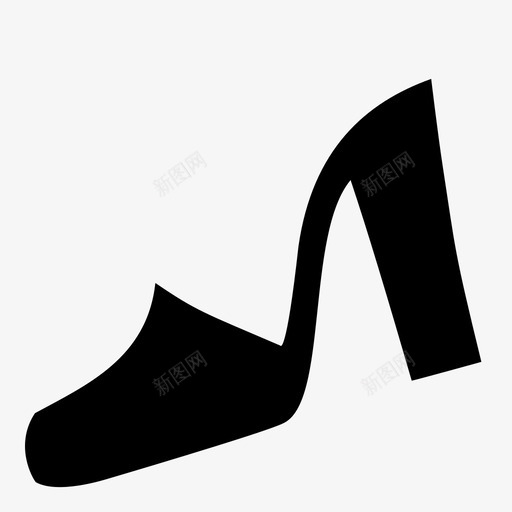 高跟鞋骡子鞋子图标svg_新图网 https://ixintu.com 女鞋 鞋子 骡子 高跟鞋