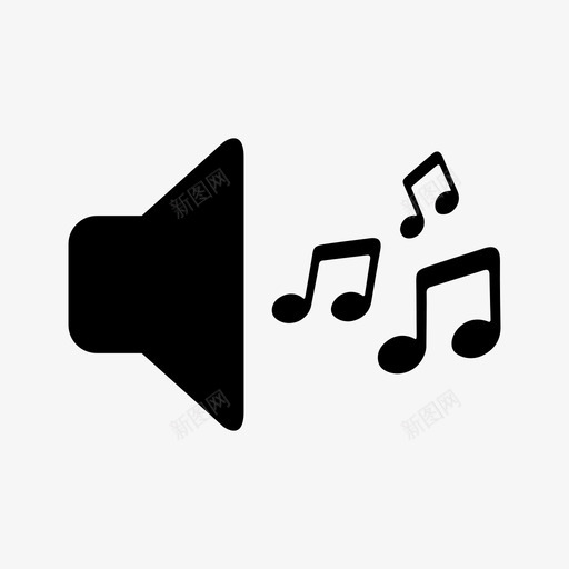 扬声器迪斯科旋律图标svg_新图网 https://ixintu.com 声音 扬声器 旋律 迪斯科 音乐 音调