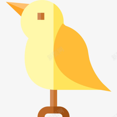 小鸟弹簧54扁平图标图标