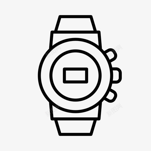 手表配件数字手表图标svg_新图网 https://ixintu.com 手表 数字 时尚 时间 配件