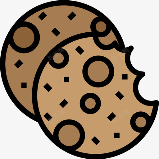 饼干面包房76线性颜色图标svg_新图网 https://ixintu.com 线性颜色 面包房76 饼干