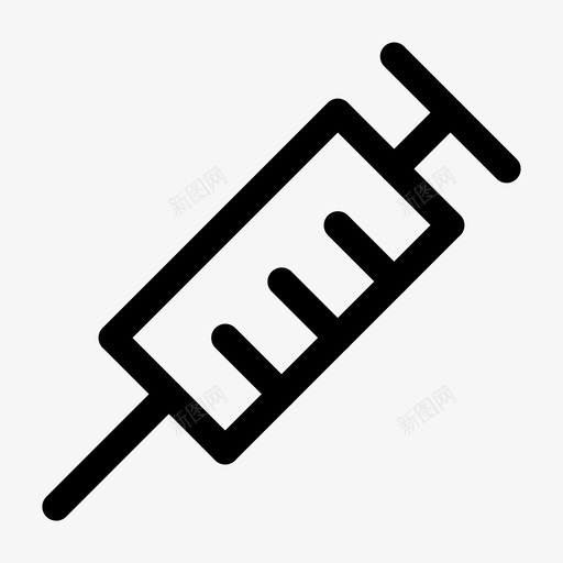 注射器药品针剂图标svg_新图网 https://ixintu.com 圆盖直线 注射器 疫苗 药品 针剂