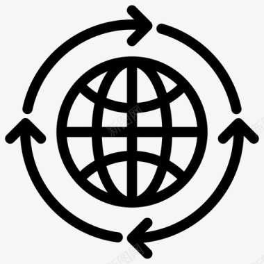 全球发展地理扩展全球解决方案图标图标