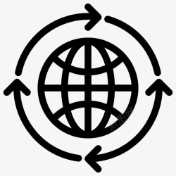 搜索引擎公司全球发展地理扩展全球解决方案图标高清图片