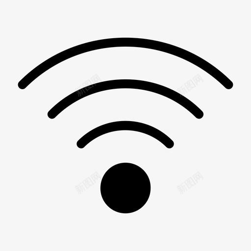 wifi热点rss图标svg_新图网 https://ixintu.com rss wifi 信号 无线 热点 酒店和餐厅线路和字形图标