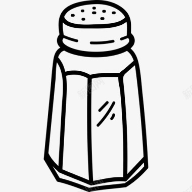 盐瓶厨房胡椒图标图标