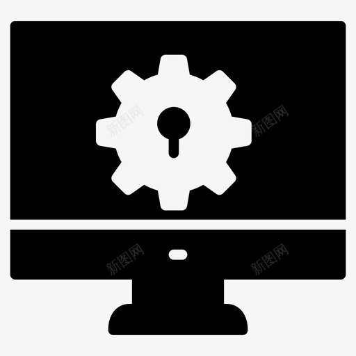 锁定设置首选项保护图标svg_新图网 https://ixintu.com 64像素 internet 保护 安全线 屏幕 标志 标志符 符号 设置 锁定 首选项