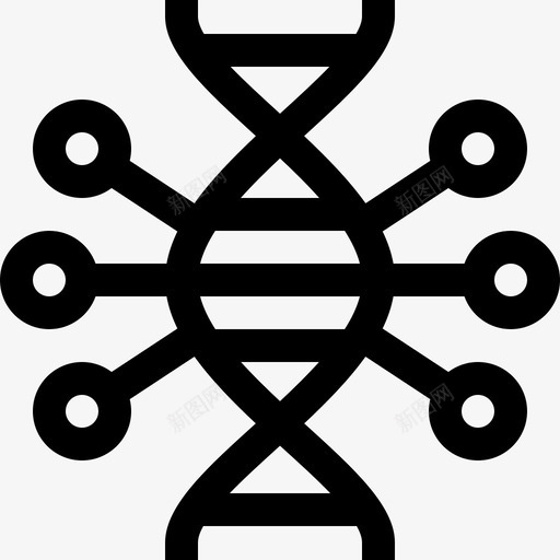 基因组生物工程3线性图标svg_新图网 https://ixintu.com 基因组 生物工程3 线性