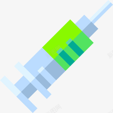 注射器过敏6扁平图标图标