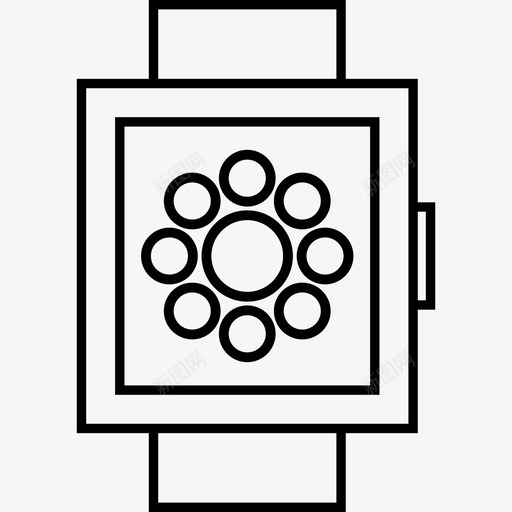 智能手表应用程序圆圈智能手表系列图标svg_新图网 https://ixintu.com 圆圈 智能手表应用程序 智能手表系列