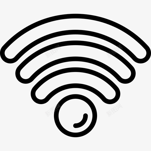 Wifi博客6线性图标svg_新图网 https://ixintu.com Wifi 博客 线性