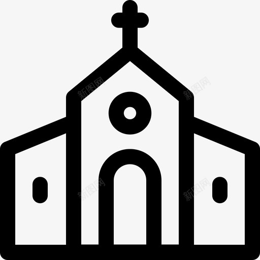 教堂葬礼14直系图标svg_新图网 https://ixintu.com 教堂 直系 葬礼
