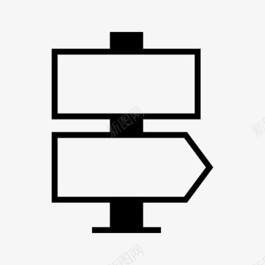 路标广告方向图标图标