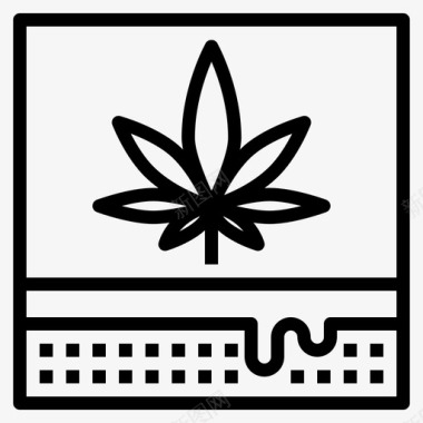 大麻布朗尼大麻甜点图标图标