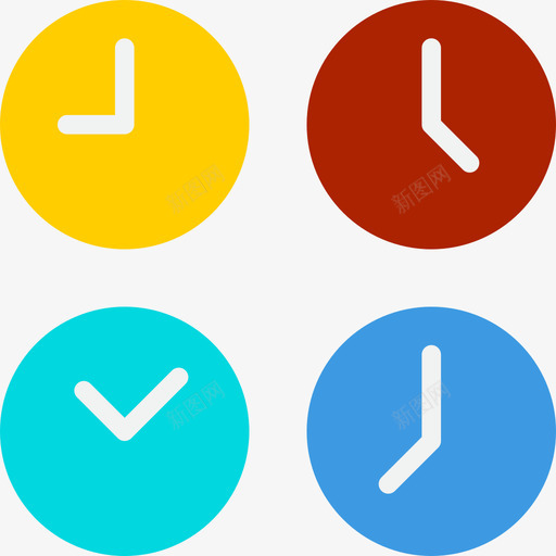 时区智能手表5扁平图标svg_新图网 https://ixintu.com 扁平 手表 时区 智能