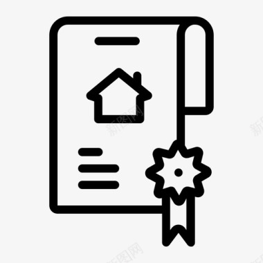 房产证协议文件图标图标