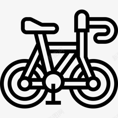 自行车18号自行车直线型图标图标