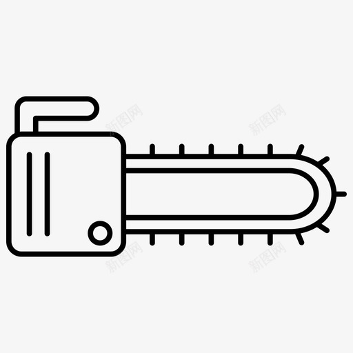 电锯切割机器图标svg_新图网 https://ixintu.com 切割 图标 工具 机器 电锯 轮廓