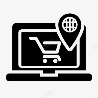 网上购物送货移动购物图标图标