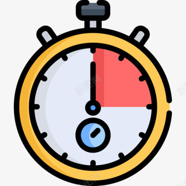 计时器速度表时间3线性颜色图标图标