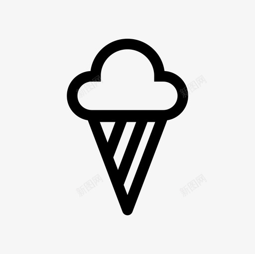 冰淇淋食品144线性图标svg_新图网 https://ixintu.com 冰淇淋 线性 食品144