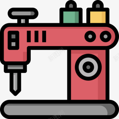 缝纫机家用电器13线颜色图标图标
