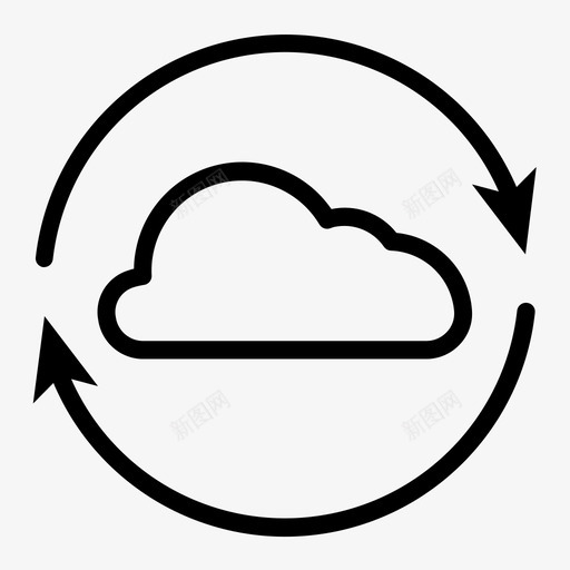云同步开发互联网图标svg_新图网 https://ixintu.com 互联网 优化 同步 存储 开发 搜索引擎 网络 营销