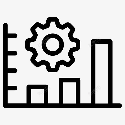 战略分析商业计划图标svg_新图网 https://ixintu.com 分析 分析图表 商业计划 增长 战略 报表 洞察力 统计和数据