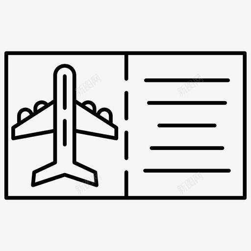 机票旅行航空轮廓图标svg_新图网 https://ixintu.com 图标 旅行 机票 航空 轮廓