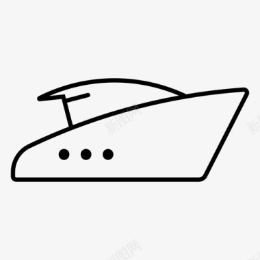 游艇豪华游艇帆船图标图标