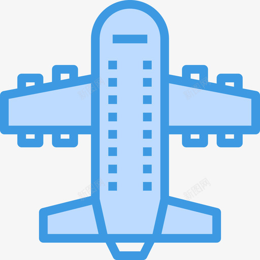 飞机机场57蓝色图标svg_新图网 https://ixintu.com 机场 蓝色 飞机