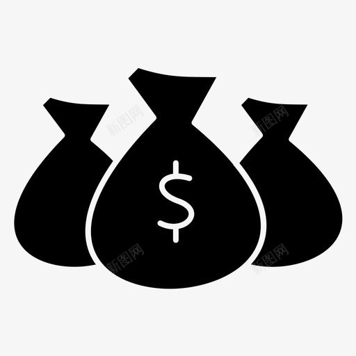 moneybagdollar图标svg_新图网 https://ixintu.com bag dollar glyph investment money solid 金融 银行