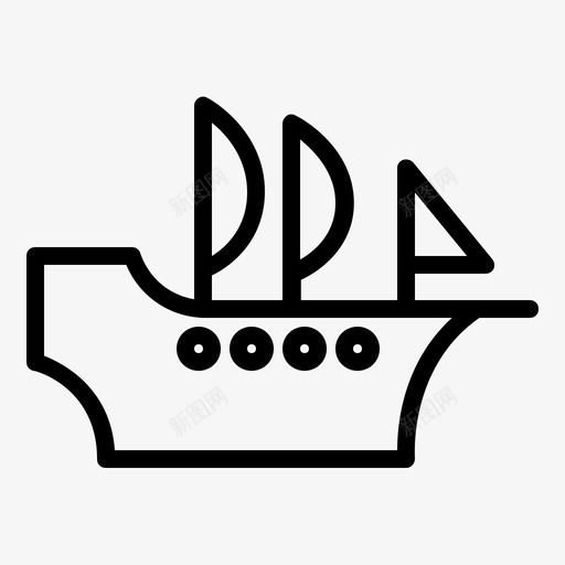 海盗船运输工具车辆图标svg_新图网 https://ixintu.com 海盗船 车辆 运输 运输工具