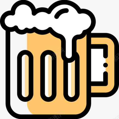 啤酒荷兰9颜色省略图标图标