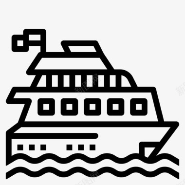 游艇船假日图标图标