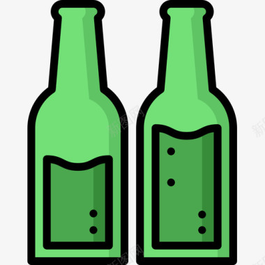 啤酒荷兰17线性颜色图标图标