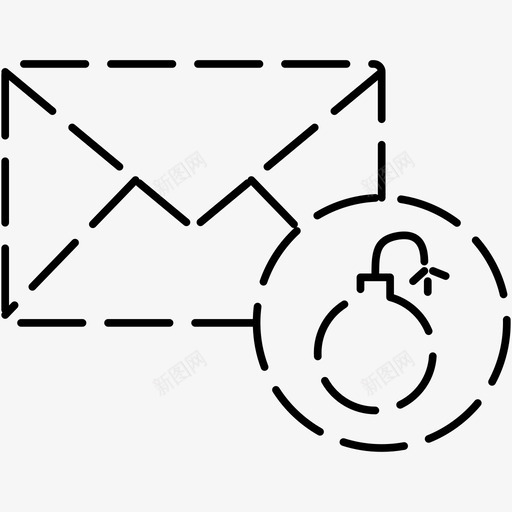 垃圾邮件危险电子邮件图标svg_新图网 https://ixintu.com 危险 垃圾 基本 用户界面 电子邮件 虚线 邮件