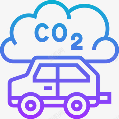 二氧化碳核元素梯度图标图标