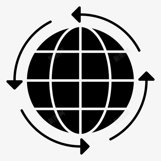 全球金融字形实心图标svg_新图网 https://ixintu.com 全球 字形 实心 金融
