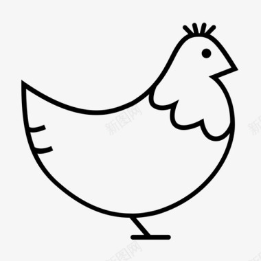 复活节母鸡鸡肉肥力图标图标