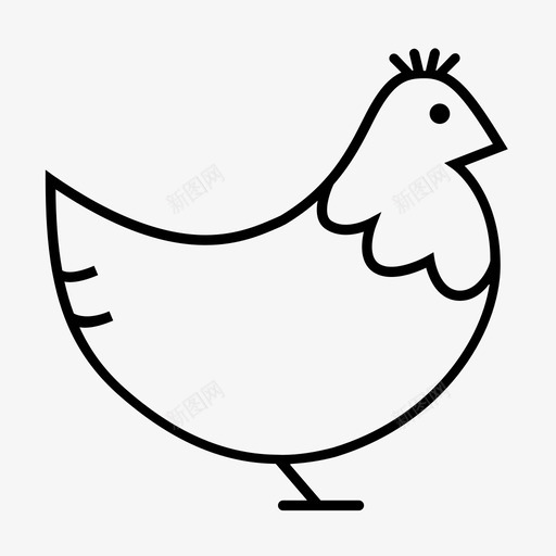 复活节母鸡鸡肉肥力图标svg_新图网 https://ixintu.com 复活节 家禽 母鸡 肥力 鸡肉