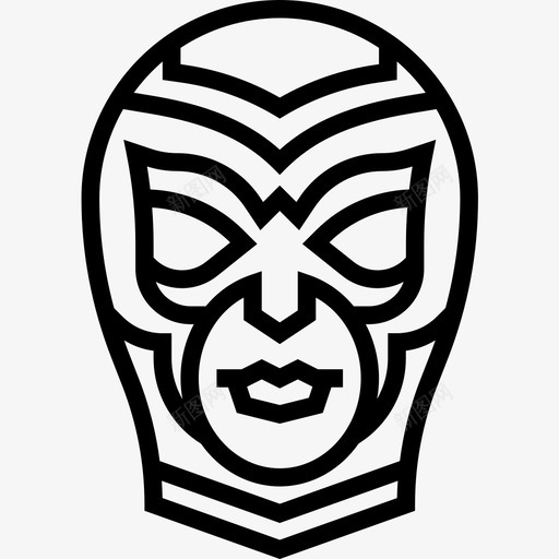 面具墨西哥9线状图标svg_新图网 https://ixintu.com 墨西哥 线状 面具