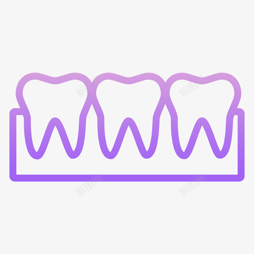 牙齿保健15轮廓梯度图标svg_新图网 https://ixintu.com 保健 梯度 牙齿 轮廓