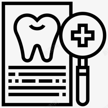 牙科保险检查诊所图标图标