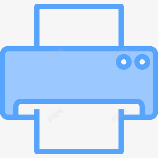 打印机计算机设备5蓝色图标svg_新图网 https://ixintu.com 打印机 蓝色 计算机 设备