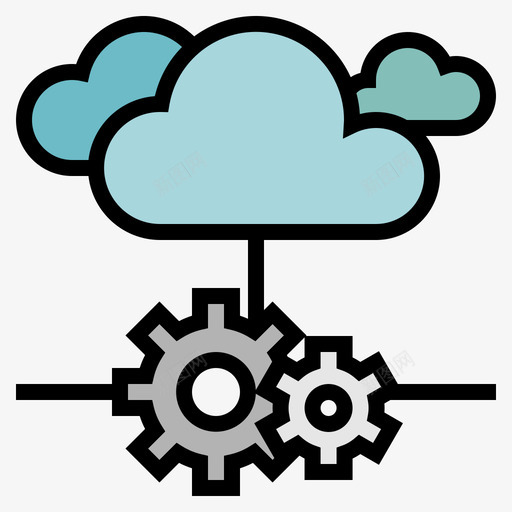 云软件开发3线颜色图标svg_新图网 https://ixintu.com 软件开发 颜色