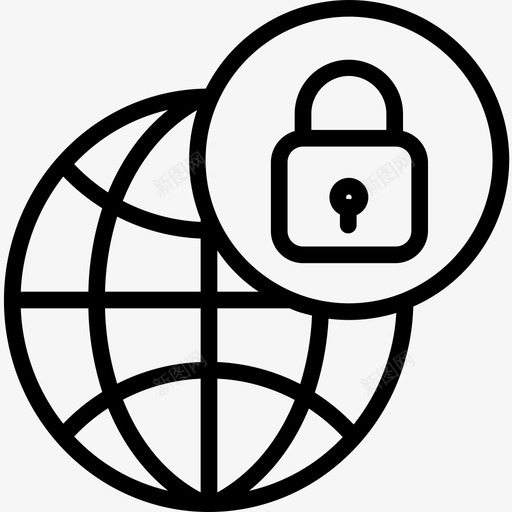互联网网络安全8线性图标svg_新图网 https://ixintu.com 互联网 线性 网络安全