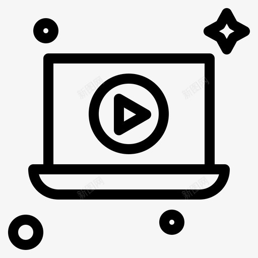 笔记本电脑游戏视频图标svg_新图网 https://ixintu.com 创业开发线 游戏 笔记本电脑 视频