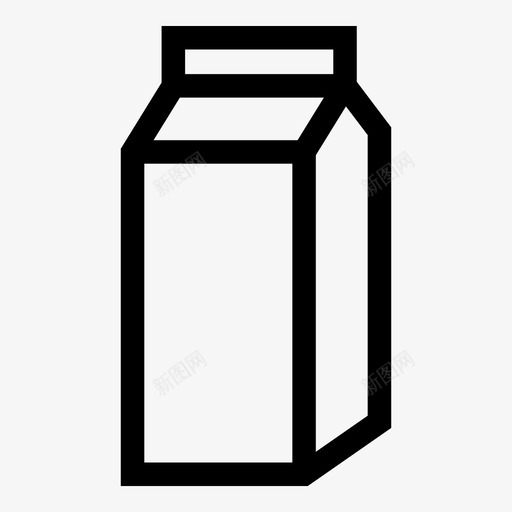 牛奶盒牛奶容器牛奶包装图标svg_新图网 https://ixintu.com 包装 容器 牛奶